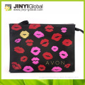 2015Wholesale New-Designed lip shaped pvc cosmetic bag travel makeup bag